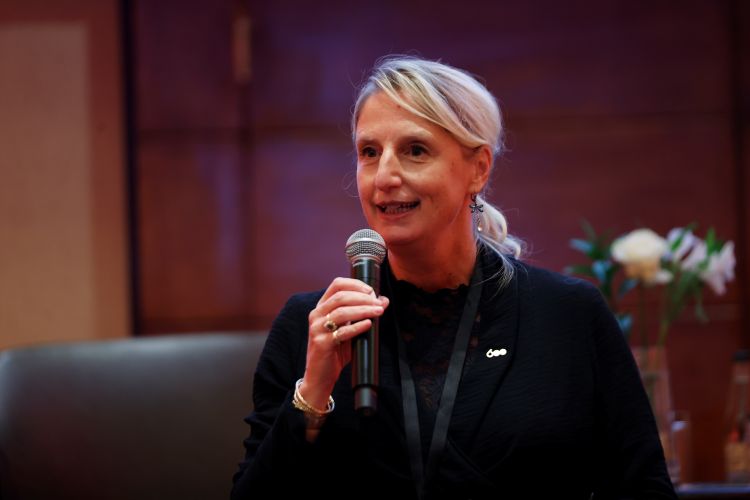 La rectora de la Universidad de UCLouvain, Francoise Smets.